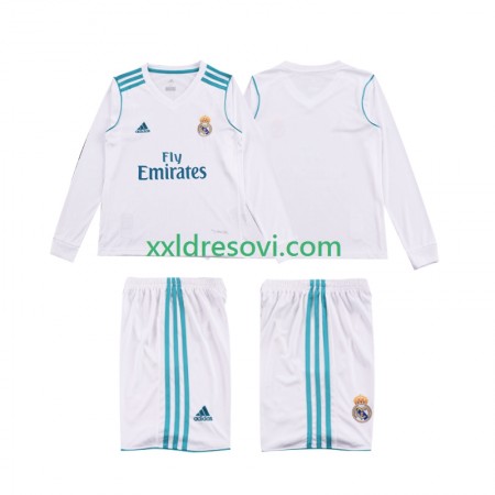 Real Madrid 2017 Retro Domaći Dječji Nogometni Dres 2018 Dugim Rukavima